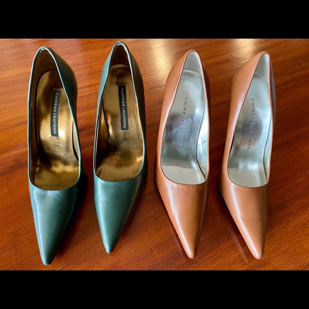 2 pair of NEW pointy high-heel pumps, $10 for both